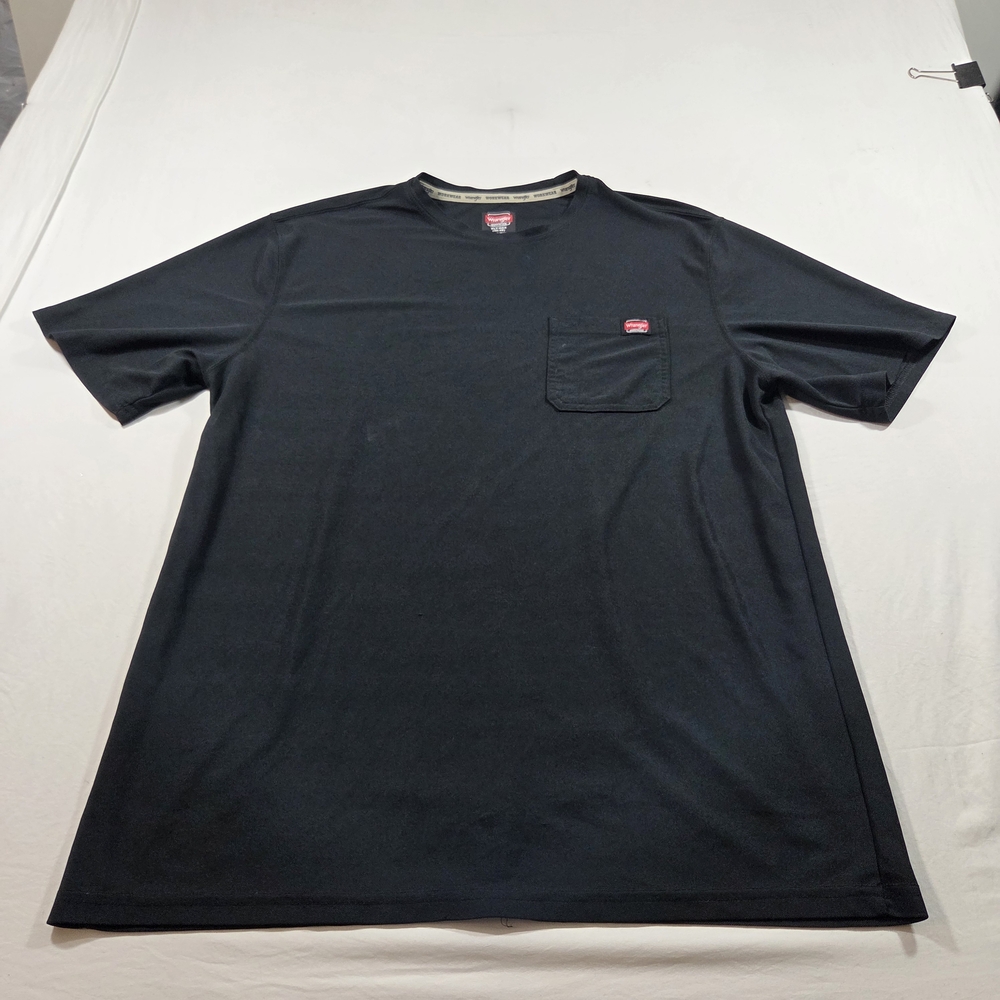 Wrangler Tee Shirt Classic Black Short Sleeve Tee with Pocket - Picture 8 of 8